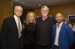 From left: Host Leonard Engelman with Oscar makeup artists and hairstylists nominees Tami Lane, Peter Swords King and Rick Findlater. (Photo by: Darren Decker/©A.M.P.A.S.)