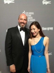 Mark Bridges and Below the Line’s Michelle Paradis at the CDG awards. (Photo by: Ryan Mahlstedt).