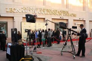 Professionals and attendees arrive at the 2013 Society of Camera Operator Awards.