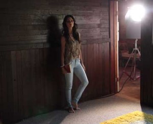 Snakhaus uses Litepanels to illuminate a model during its Articles of Society fashion shoot.