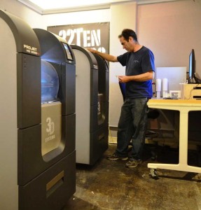 32TEN Studios’ new ProJet HD 3000 3D printing system.