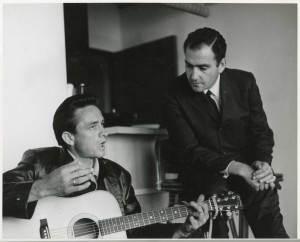 Johnny Cash and Saul Holiff in 1962