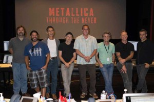 From left: Eric Flickenger, Robert Trujillo, Rick Kline, Lars Ulrich, Jeff Haboush, Mark Mangini, James Hetfield and Greg Fidelman.