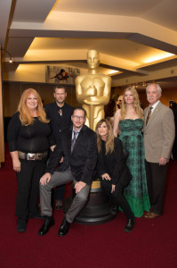Makeup and Hairstylists Oscar nominees Aldruitha Lee, Joel Harlow, Stephen Prouty,  Gloria Pasqua-Casny, Robin Matthews and host Leonard Engelman at the Samuel Goldwyn Theater.