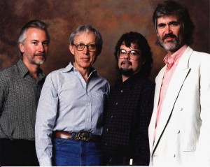 From left: Rick Baker, Dick Smith, Kevin Haney and Craig Reardon (Photo by Stanley Newton, Sept. 14, 1996).