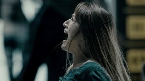 Still of a girl screaming from Universal's Halloween Horror Nights promo.