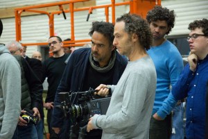Alejandro Iñárritu and Cinematographer Emmanuel Lubezki, on the set of Birdman