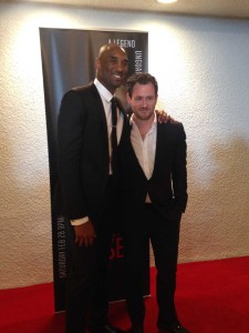 Kobe Bryant (left) and filmmaker Martin Desmond Roe.