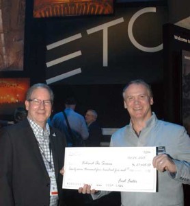 Rick Rudolph, chair of Behind the Scenes (left), with David Lincecum, VP of marketing for ETC.