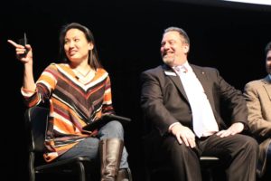 Annie Chang and Matthew Goldman participate in "HDR: The Silver Bullet for Connected Content?" panel at ETCA 2016.