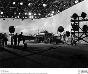 Ceiling Zero (1936) Directed by Howard Hawks  Shown: set with studio backdrop
