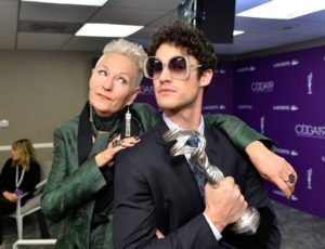 Costume designer Lou Eyrich (L) and actor Darren Criss (Photo by Stefanie Keenan/Getty Images for CDG)