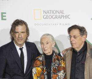 Brett Morgen, Jane Goodall and Philip Glass. Jane Premiere 2017