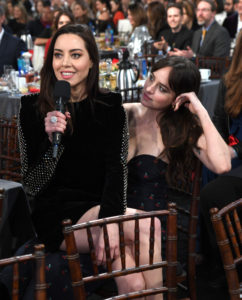  (L-R) Host Aubrey Plaza and Dakota Johnson during the 2019 Film Independent Spirit Awards on February 23, 2019 in Santa Monica, California. (Photo by Kevin Mazur/Getty Images)