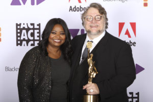 Octavia Spencer and Guillermo del Toro at the ACE Eddie Awards.
