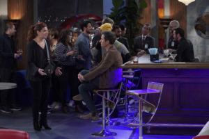 WILL & GRACE -- "Jack's Big Gay Wedding" Episode 218 -- Pictured: (l-r) Debra Messing as Grace Adler, Eric McCormack as Will Truman -- (Photo by: Chris Haston/NBC/NBCU Photo Bank)